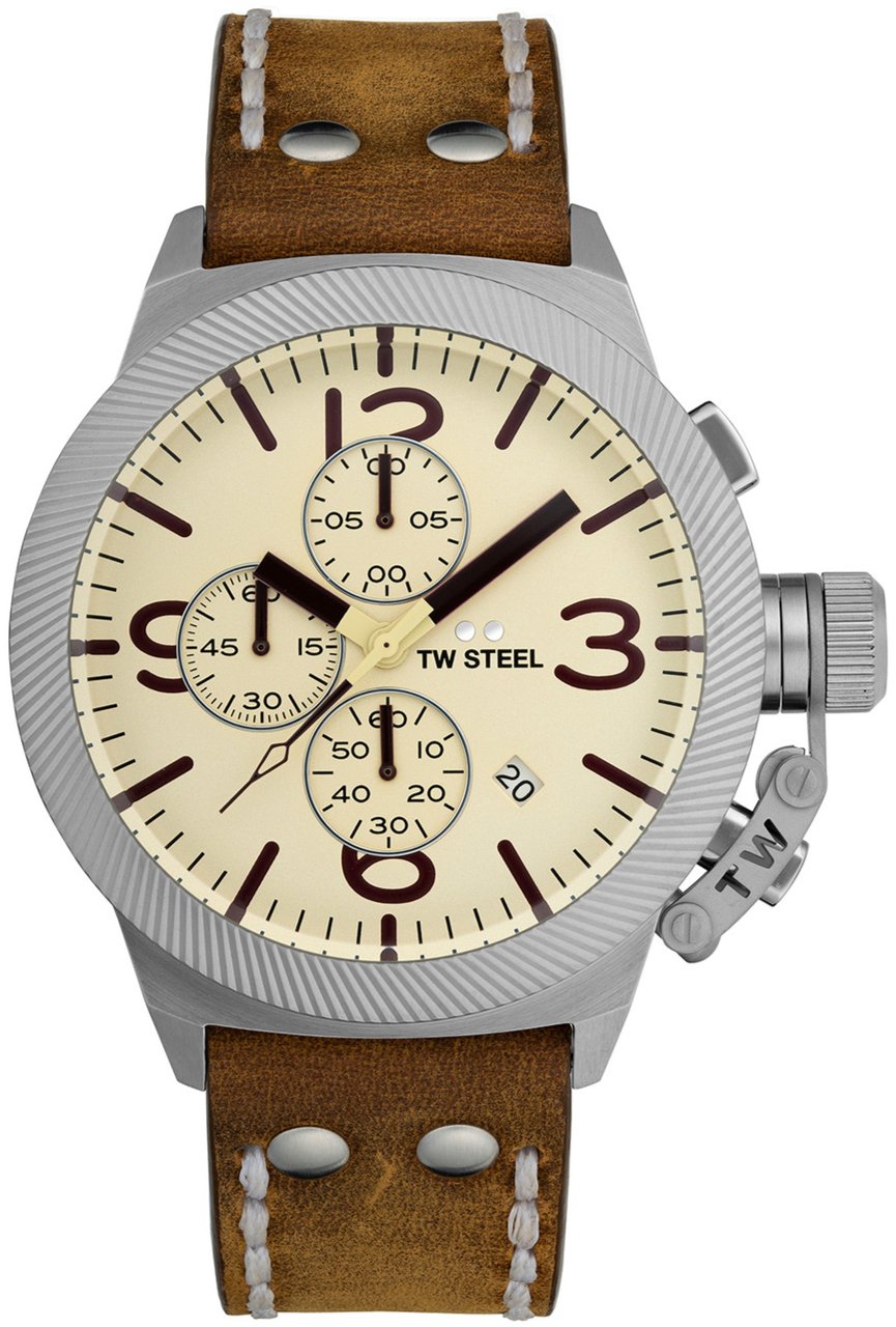 TW Steel CS104 Canteen chronograaf horloge 45 mm Beige