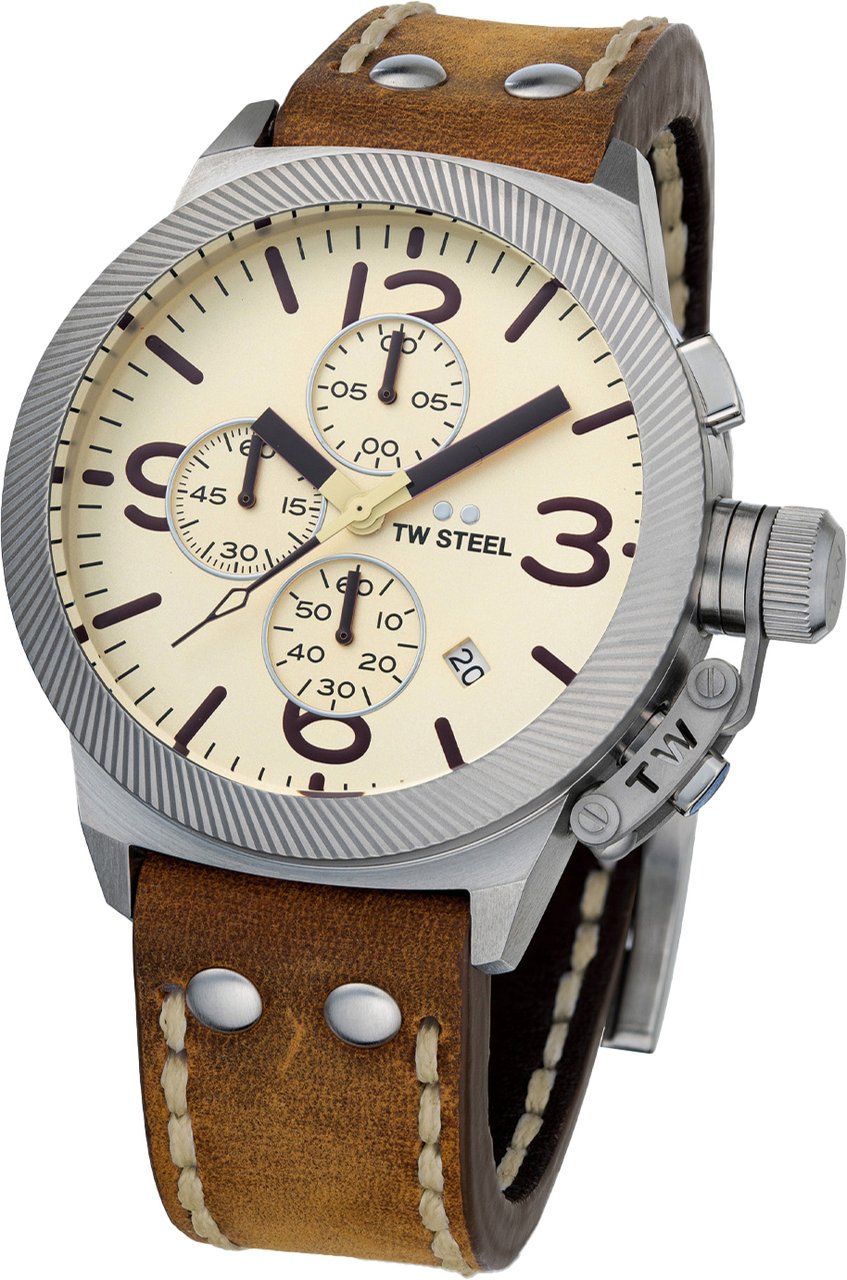 TW Steel CS104 Canteen chronograaf horloge 45 mm Beige