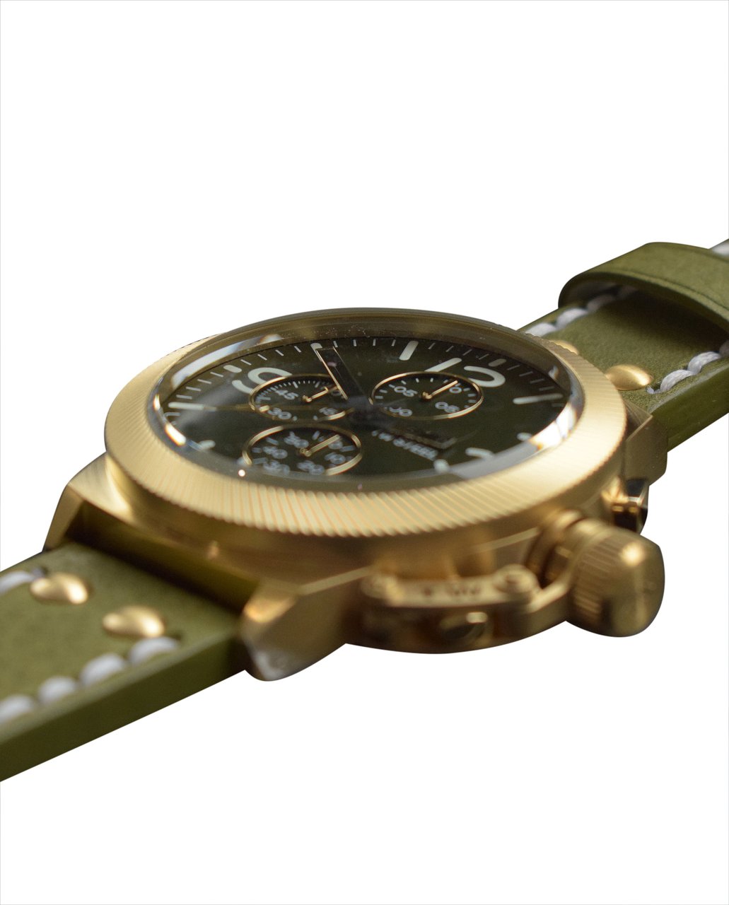 TW Steel TW Steel TWCS108 New Canteen YG Chrono Groen leer 45mm Goud
