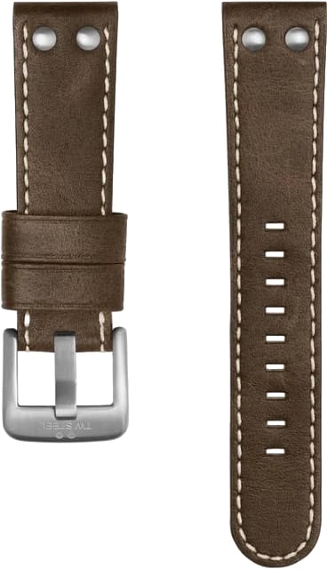 TW Steel TW Steel Horlogeband TWS31 22mm Bruin Leer met Stalen Gesp Bruin
