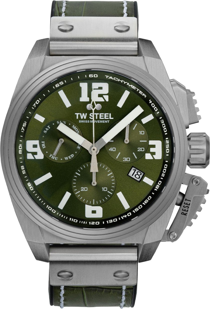 TW Steel Canteen - Horloge - Groen Divers
