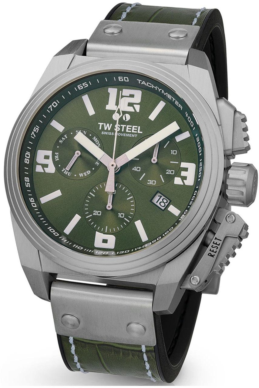 TW Steel Canteen - Horloge - Groen Divers