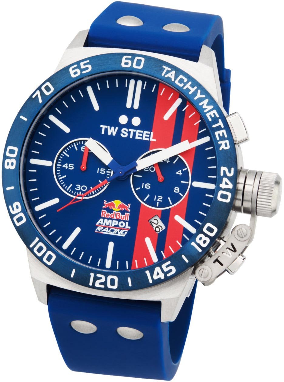 TW Steel Canteen - Horloge - BlauwRood Divers