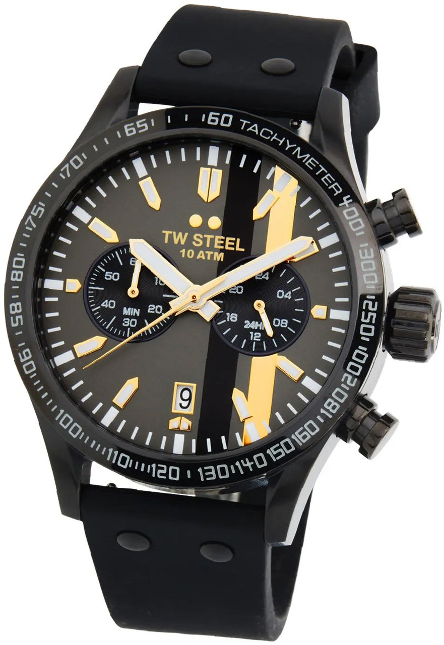 TW Steel TWVS122 New Volante Sport Zwart Zwart 45mm Zwart