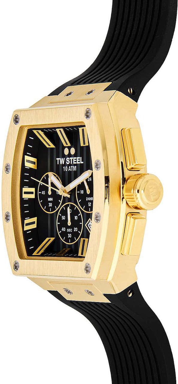 TW Steel TO2 Tonneau chronograaf horloge 42 mm Zwart