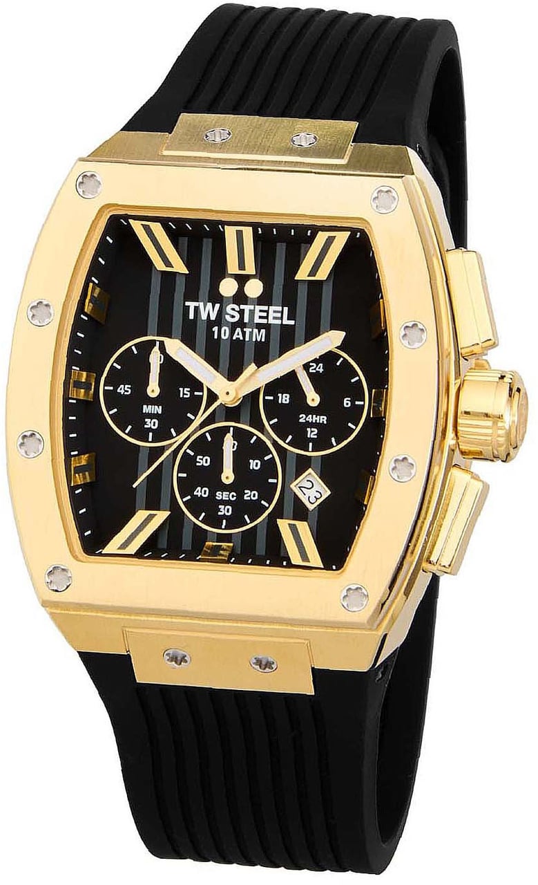 TW Steel TO2 Tonneau chronograaf horloge 42 mm Zwart
