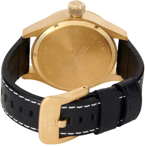 TW Steel TW Steel TWVS104 New Volante YG Zwart leer 45mm Goud