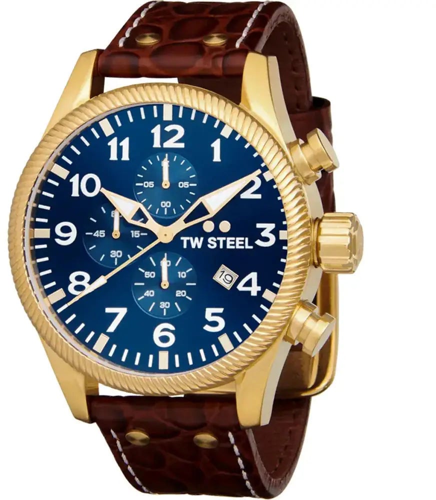 TW Steel TW Steel Volante VS114 Herenhorloge 48mm Bruin