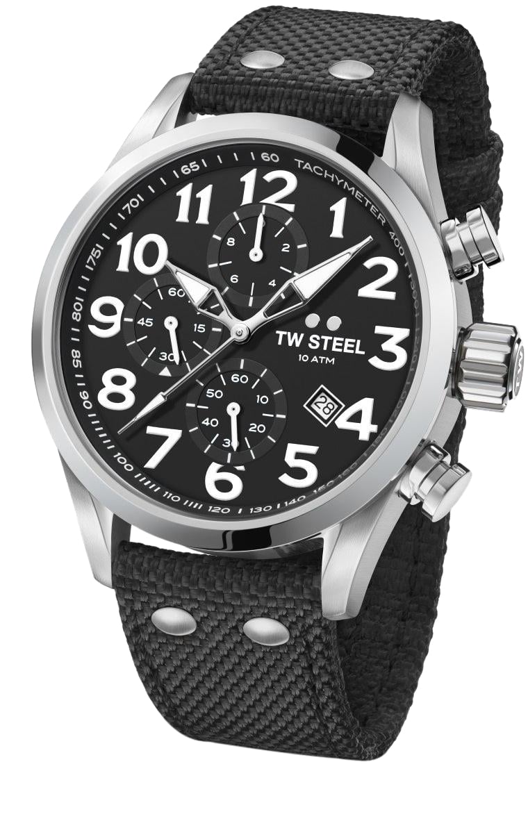 TW Steel TW Steel VS4 Volante Chronograaf Horloge 48mm Zwart