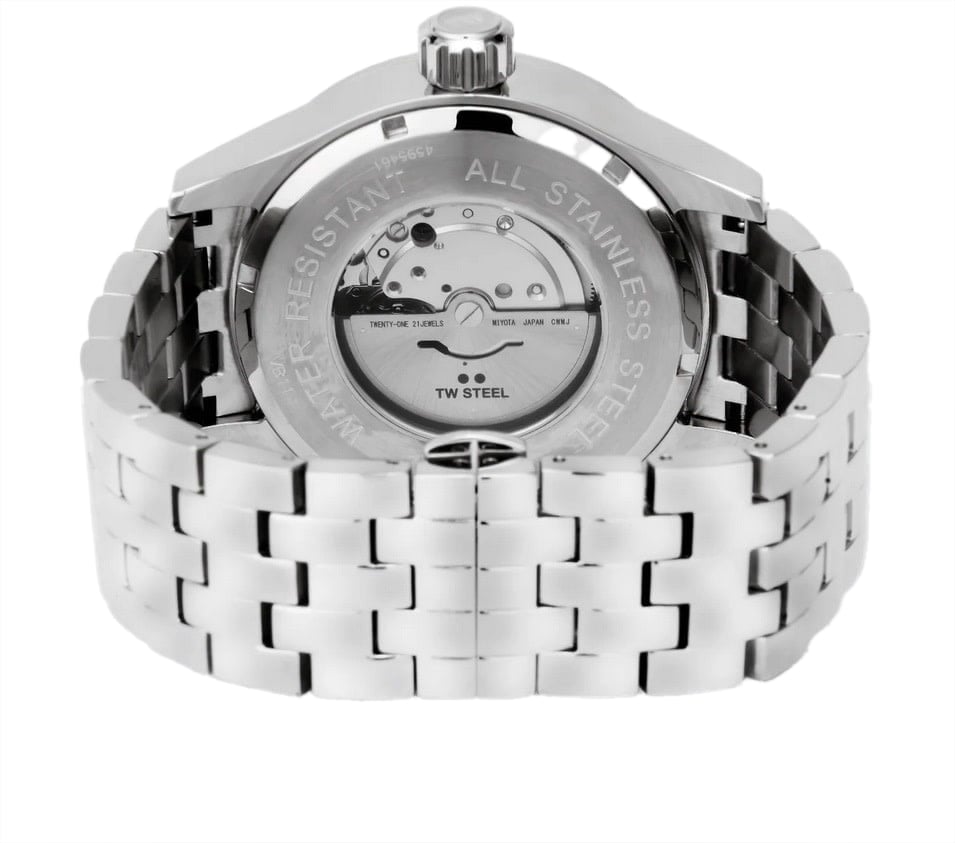 TW Steel TW Steel Horloge VB11 Volante Staal Automaat Swiss Made met Blauwe Wijzerplaat 45mm Zilver