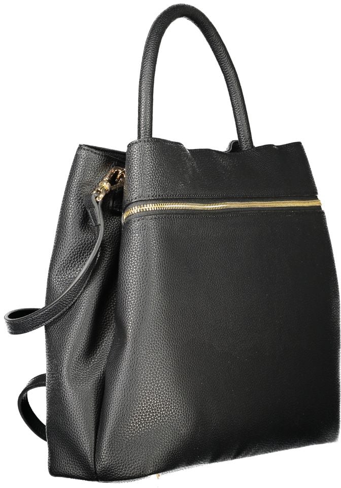 Twin-set Twinset Black Polyurethane Women's Tote Bag Zwart