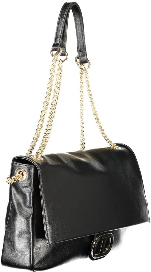 Twin-set Twinset Nero Poliuretano Woman Shoulder Bag Zwart
