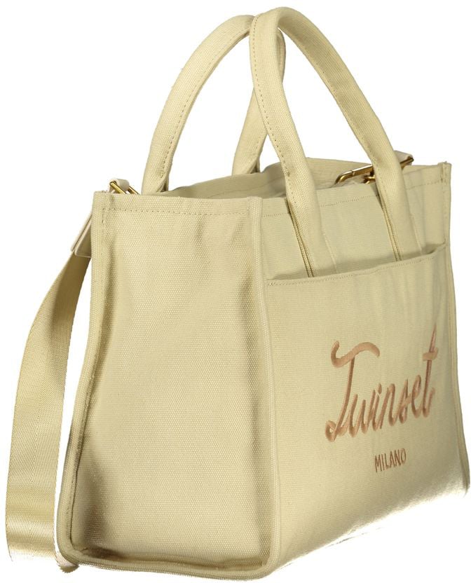 Twin-set Twinset Beige Cotton Women Tote Beige