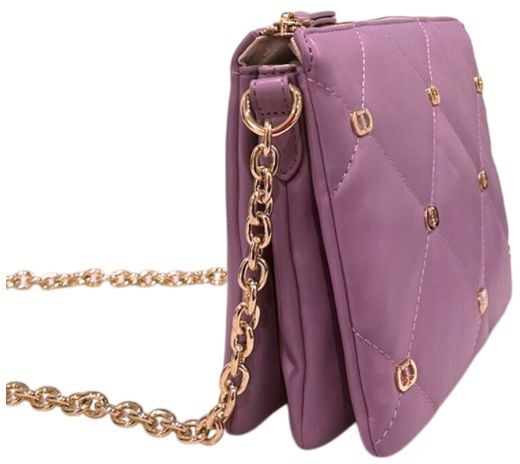 Twin-set Twinset Purple Faux Leather Women Crossbody Bag Paars