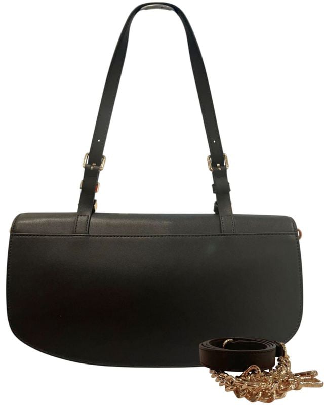 Twin-set Twinset Black PU Women Shoulder Bag Zwart