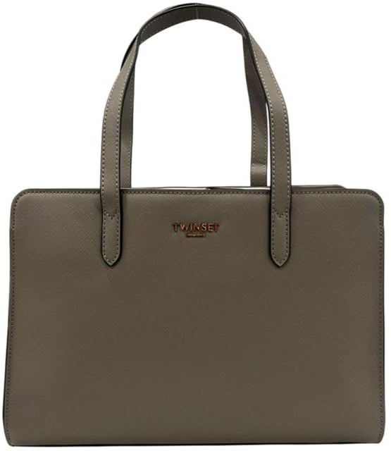 Twin-set Twinset Grey PU Women Shoulder Bag Grijs