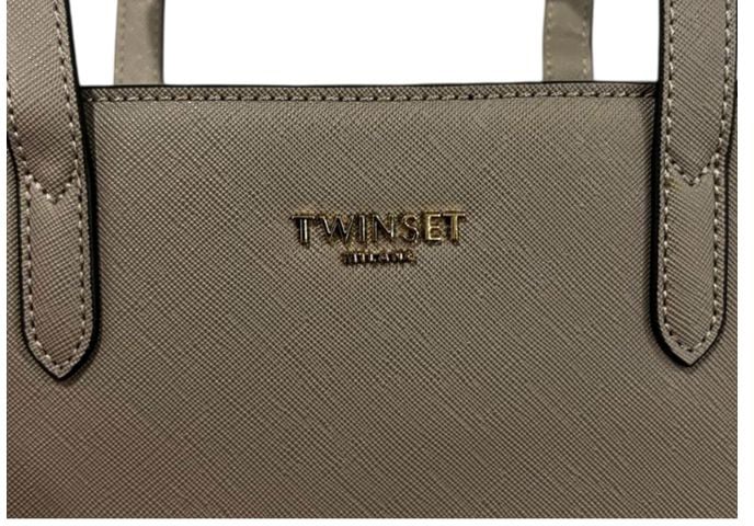 Twin-set Twinset Grey PU Women Shoulder Bag Grijs