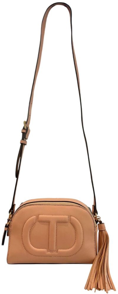 Twin-set Twinset Pink Faux Leather Women Crossbody Divers