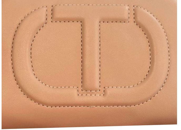 Twin-set Twinset Pink Faux Leather Women Crossbody Divers