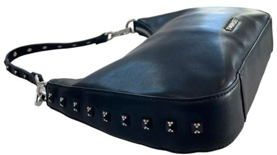 Twin-set Twinset Black Polyurethane Women Shoulder Bag Zwart