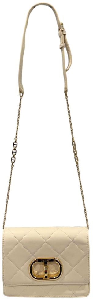 Twin-set Twinset Beige PU Women Crossbody Bag Zwart