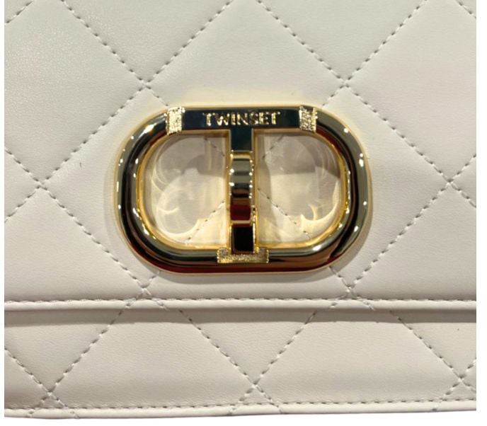 Twin-set Twinset Beige PU Women Crossbody Bag Zwart
