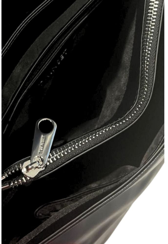 Twin-set Twinset Black PU Women Handbag Zwart