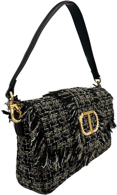 Twin-set Twinset Black PU Women Shoulder Bag Zwart