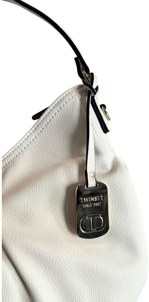 Twin-set Twinset White PU Women Shoulder Bag Wit