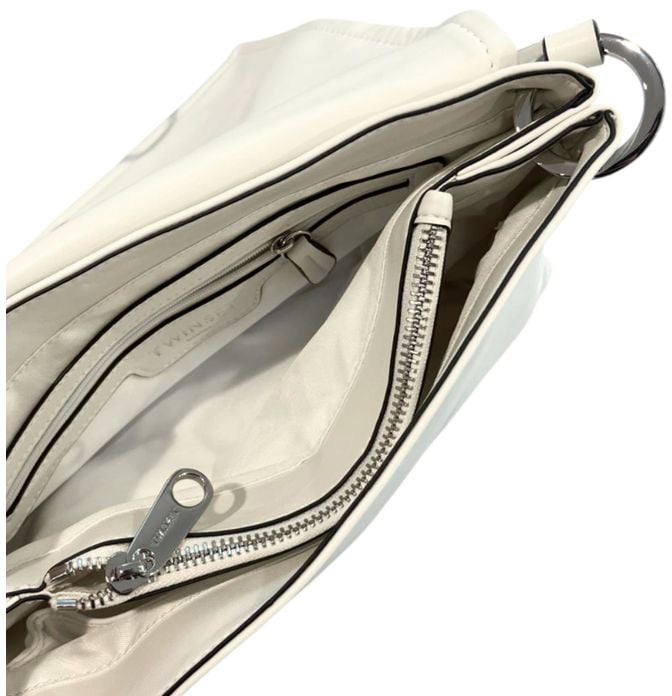 Twin-set Twinset White PU Women Shoulder Bag Wit