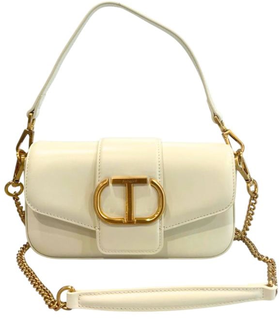 Twin-set Twinset White PU Women Shoulder Zwart