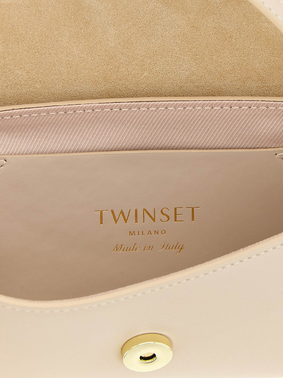 Twin-set Twinset White Leather Shoulder Bag Wit