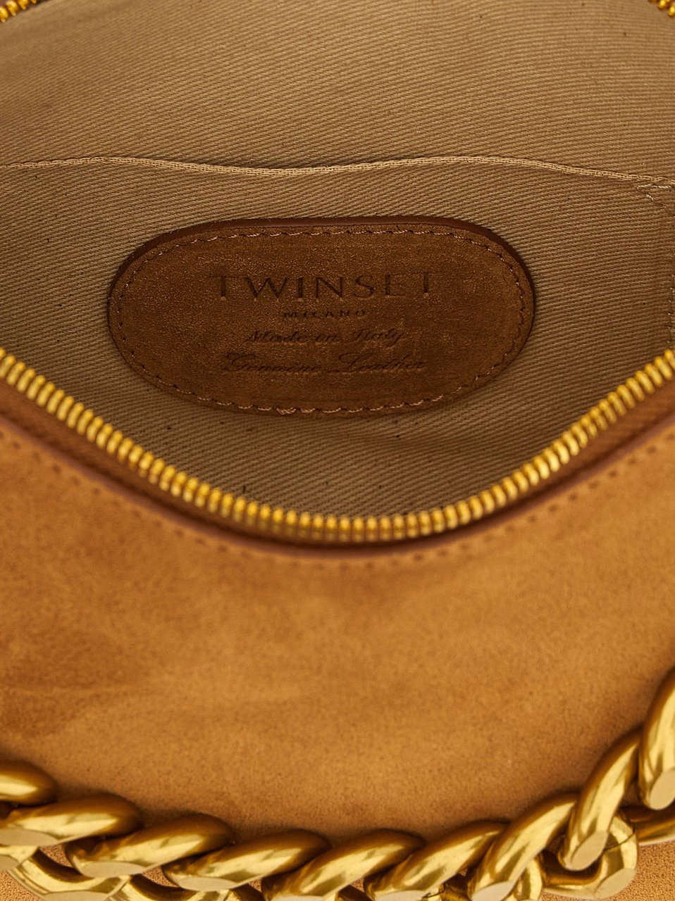 Twin-set Twinset Brown Leather Shoulder Bag Bruin