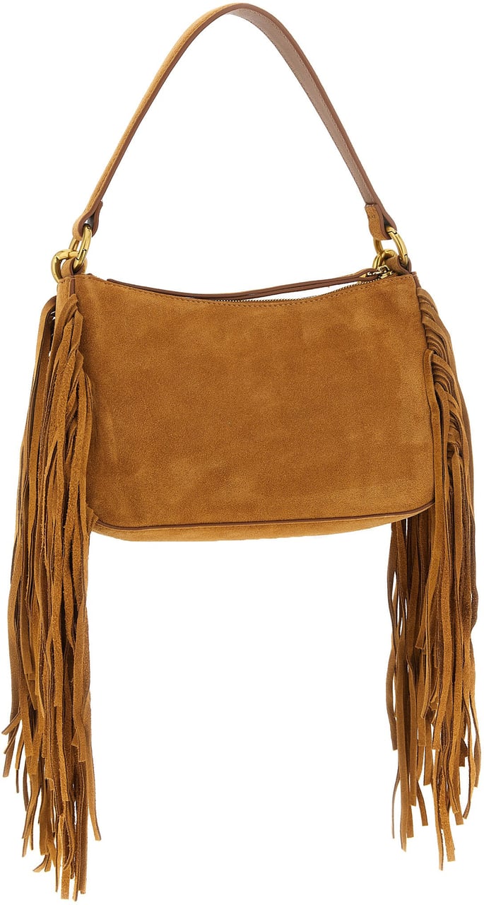 Twin-set Twinset Brown Leather Shoulder Bag Bruin