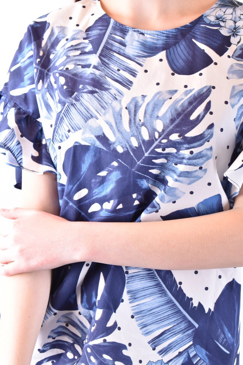 Twin-set Tshirt Short Sleeves Blue Blauw