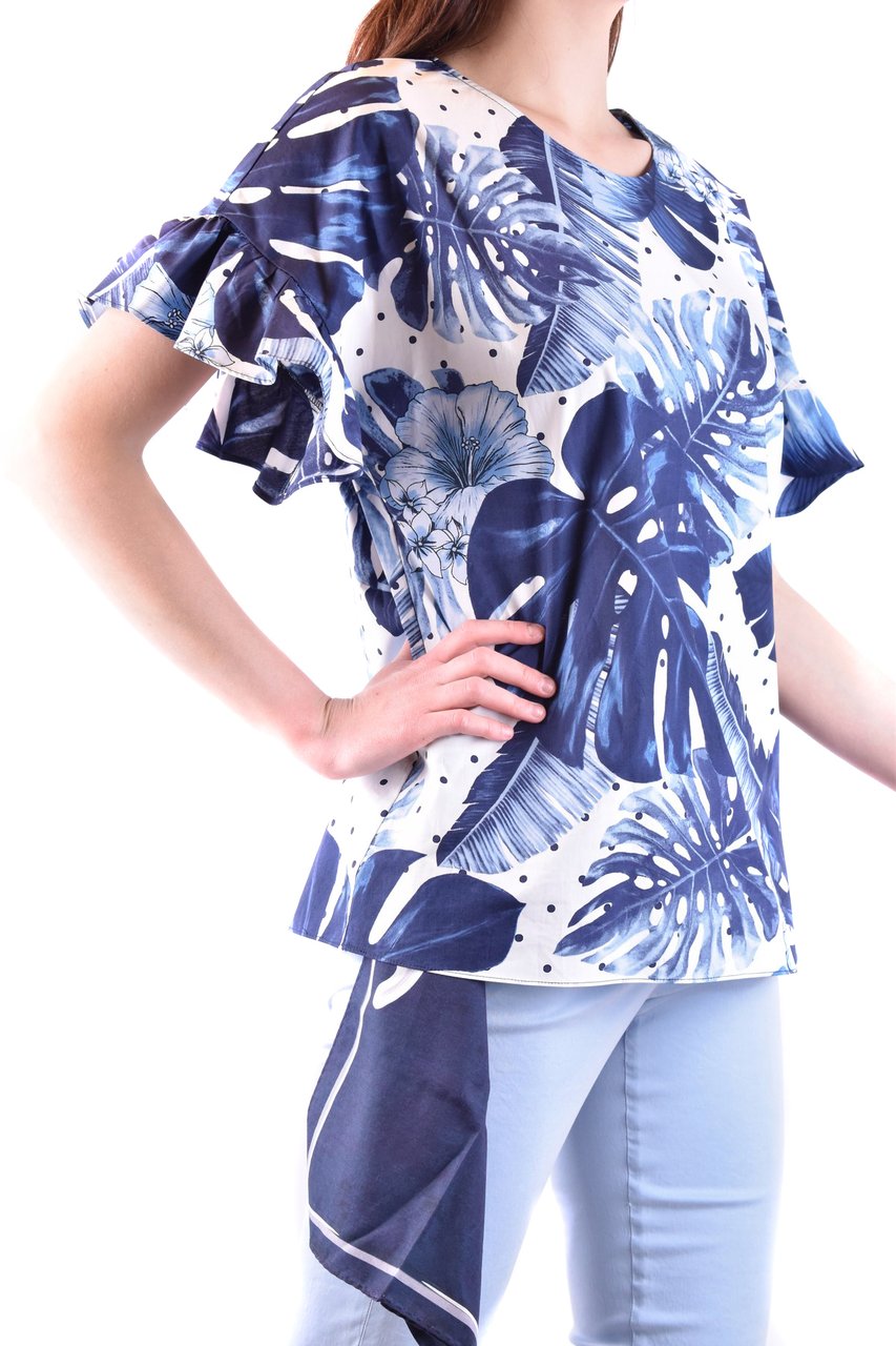 Twin-set Tshirt Short Sleeves Blue Blauw