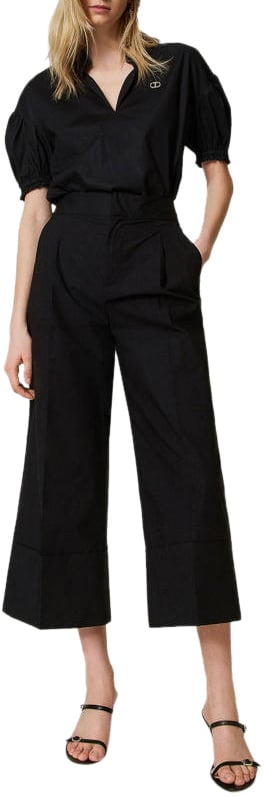 Twin-set Trousers Black Zwart