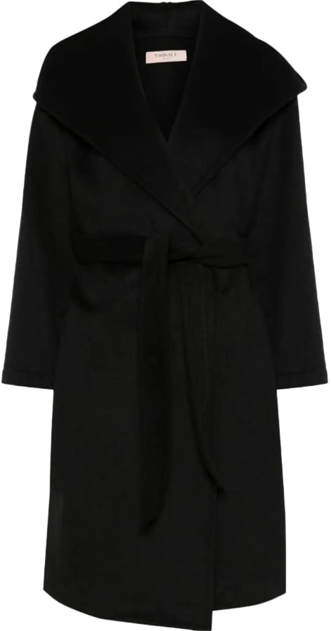 Twin-set Coats Black Zwart