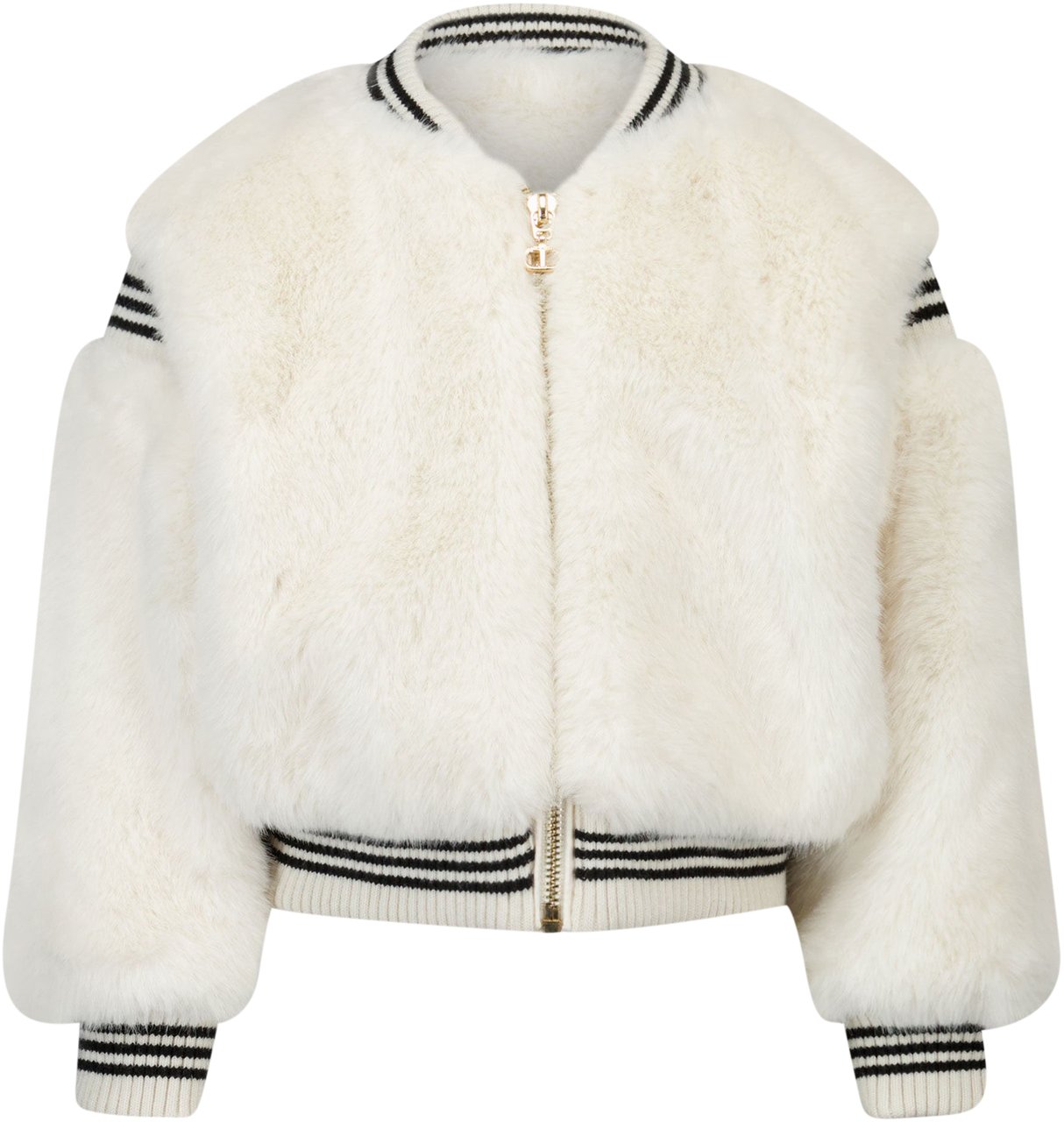 Twin-set Twinset Kinder Meisjes Faux Fur Jassen In Off White Wit