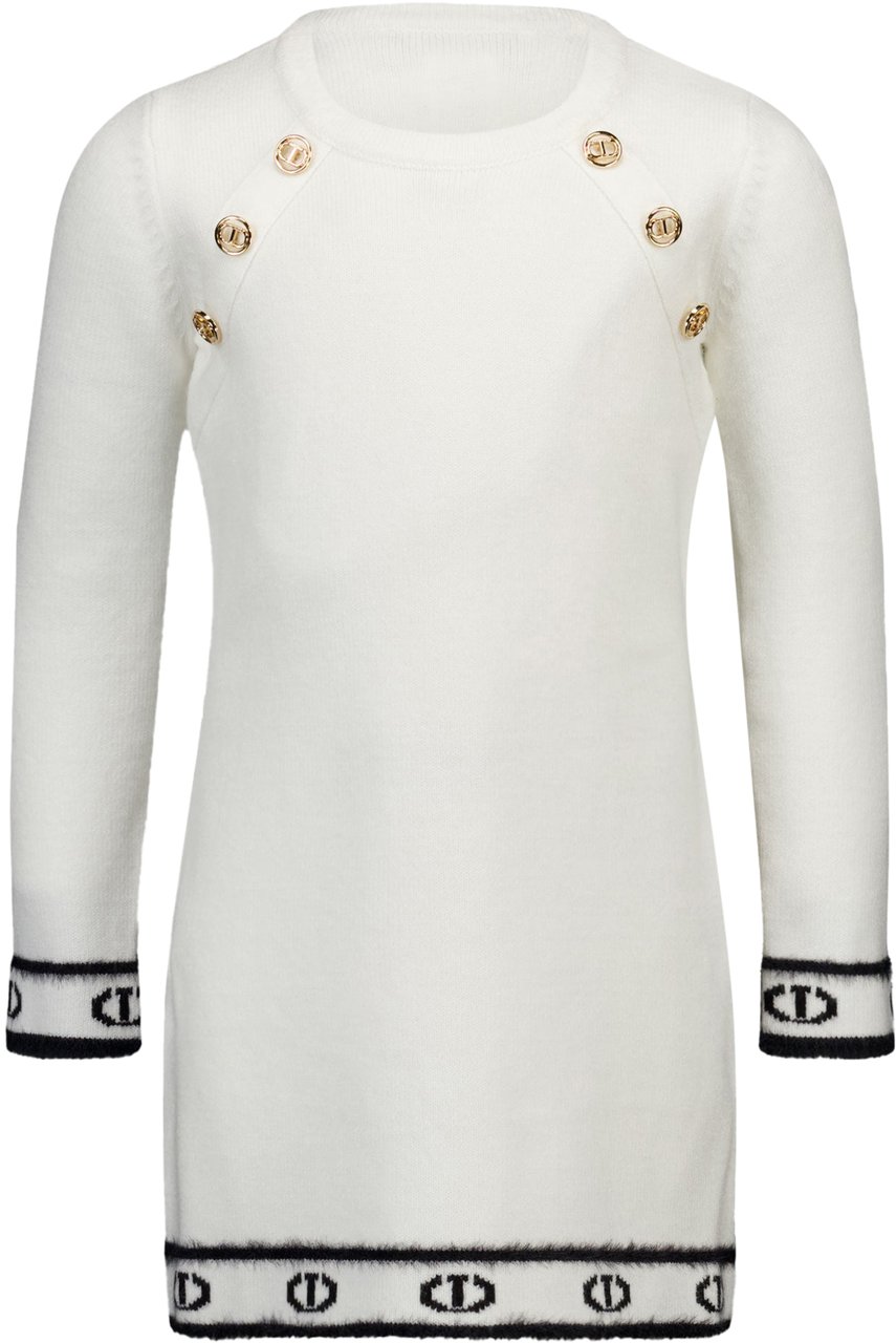 Twin-set Twinset Kinder Meisjes Jurk In Off White Wit