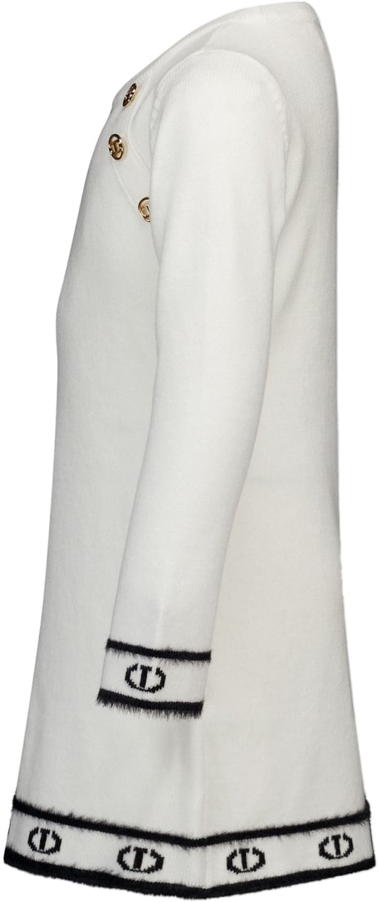 Twin-set Twinset Kinder Meisjes Jurk In Off White Wit