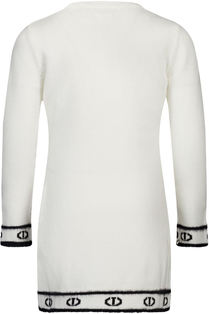 Twin-set Twinset Kinder Meisjes Jurk In Off White Wit
