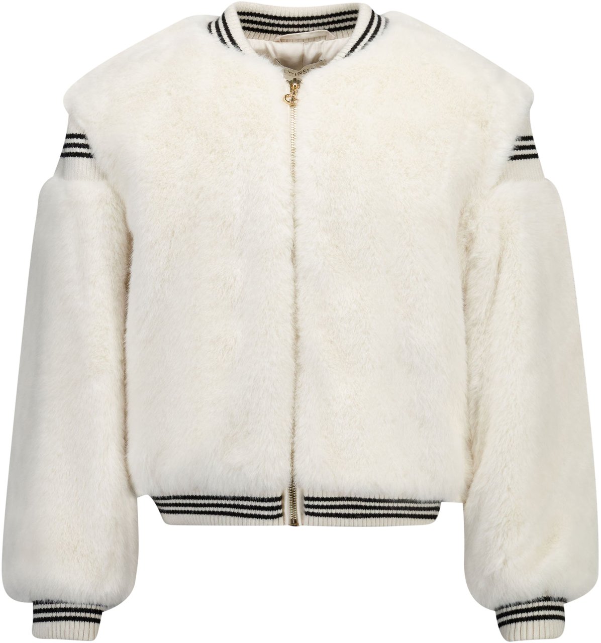 Twin-set Twinset Kinder Meisjes Faux Fur Jassen In Off White Wit