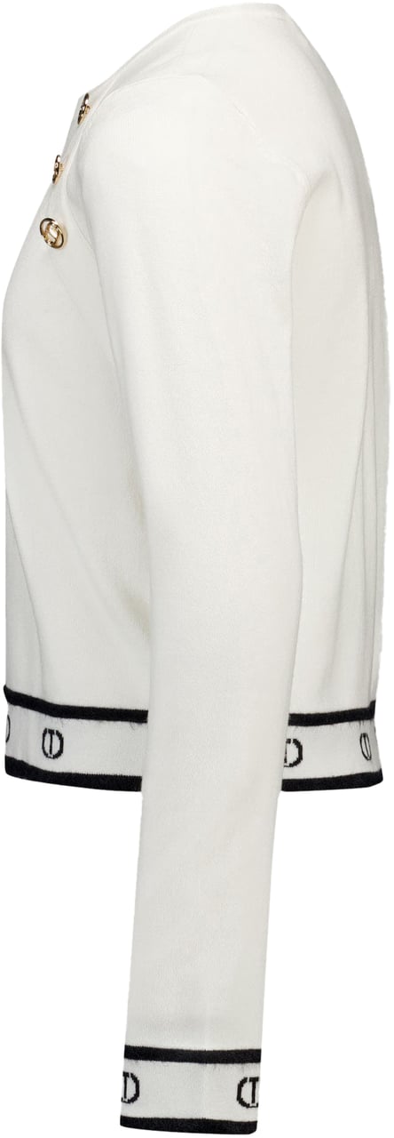 Twin-set Twinset Kinder Meisjes Trui In Off White Wit