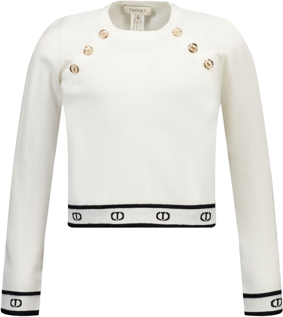 Twin-set Twinset Kinder Meisjes Trui In Off White Wit