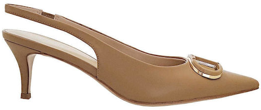 Twin-set With Heel Camel Beige