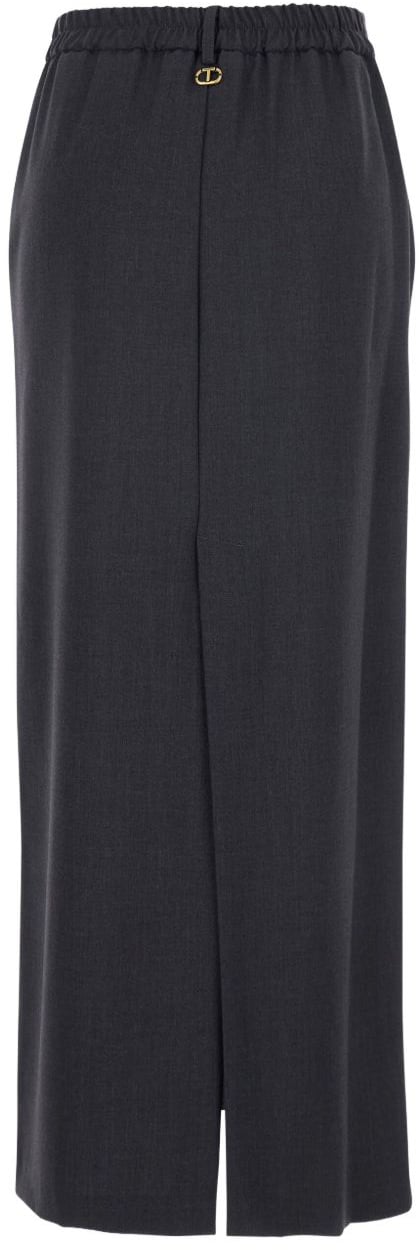 Twin-set Skirts Grigio Antracite Melange Grijs