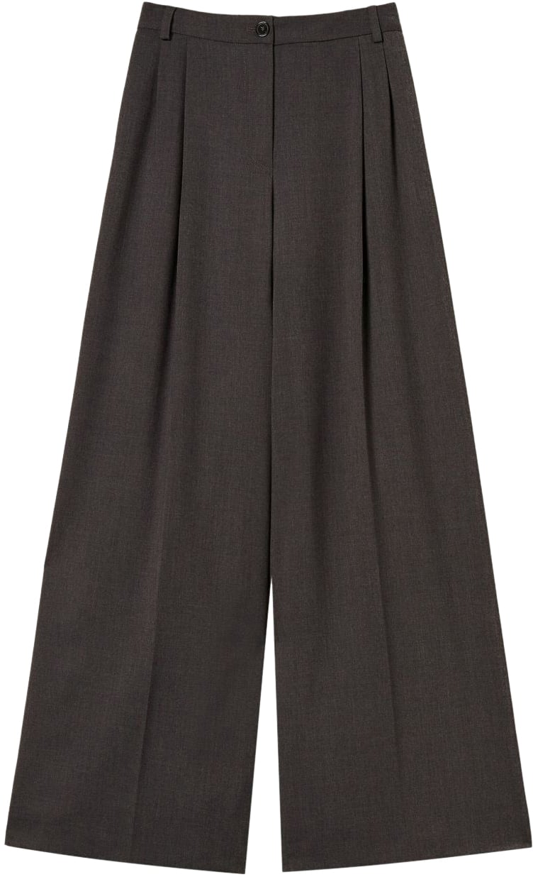 Twin-set Trousers Grigio Antracite Melange Grijs