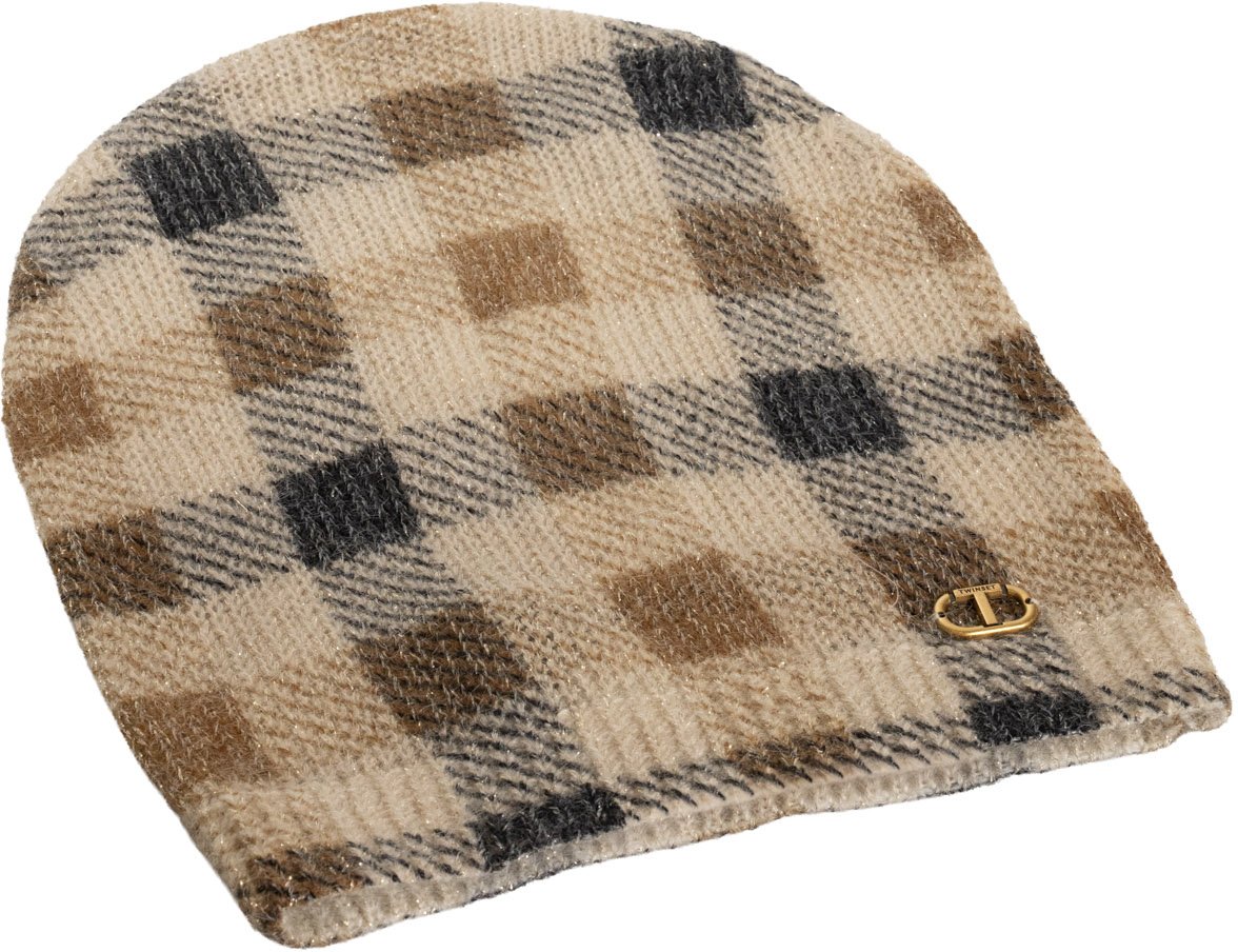 Twin-set Hats Stcheck Cammellonero Navy