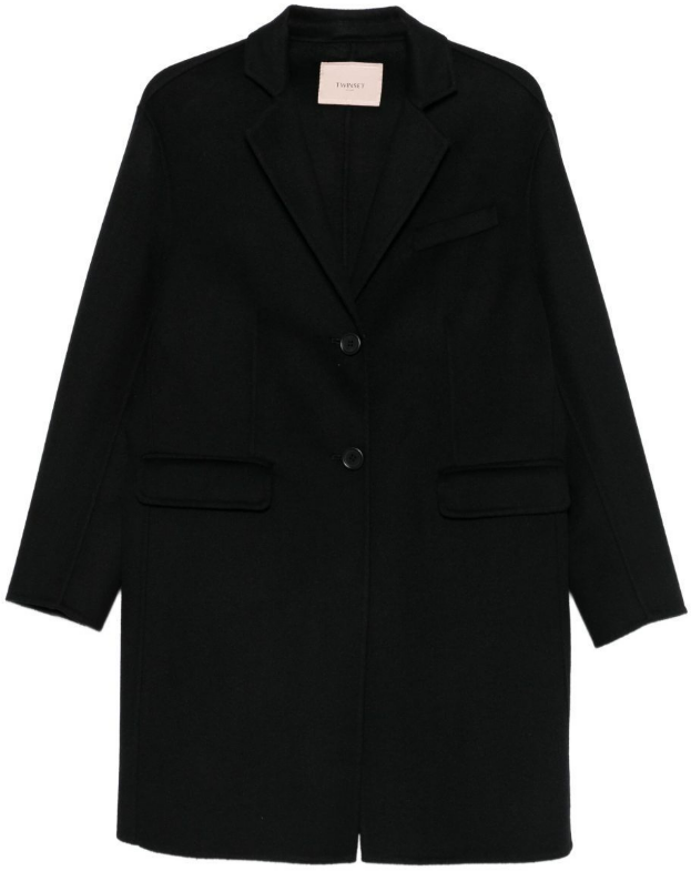 Twin-set Coats Black Zwart